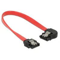 DeLOCK - Câble SATA - Serial ATA 150/300/600 - SATA (M) pour SATA (M) - 20 cm - verrouillé, connecteur à angle gauche - rouge
