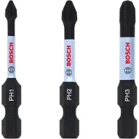 Bosch Embout à impact PRO Phillips, PH1x55, PH2x55, PH3x55 mm, 3 pcs. (Fente de vis, Hexagonal)