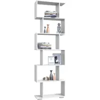 VCM Séparation De Pièce En Bois Étagère Sur Pied Bibliothèque Déco Livres 6 Compartiments Étagère Sur Pied Palusa L
