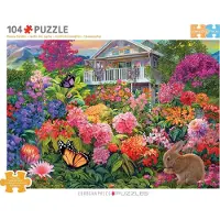 Eurographics Puzzle Bunny Garden, Lapin - Chris Bigelow, 104 pièces, 6704-6023