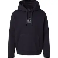 Armani Exchange Sweat-shirt bleu foncé / blanc