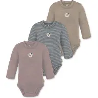Normani Barboteuse / body 'Tuai' beige / gris / rose / blanc