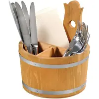 Kesper Boîte à couverts en pin grande, Range-couverts, Marron