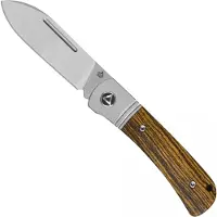 QSP Knife Hedgehog Spear Point 142SP-B, Satin 14C28N, Bocote Wood, couteau de poche slipjoint