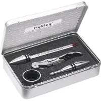 Pulltex Coffret Métal Set À Vin 4 Pièces