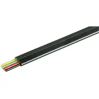 Microconnect Câble téléphonique plat 4 fils noir 100 m