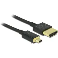 DeLOCK - Câble fin Micro HDMI vers HDMI - 2.0 - 2 m