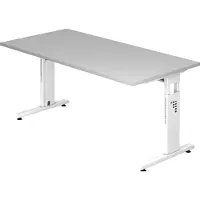 Hjh OFFICE PRO MyTable O Schreibtisch mit Gestell Weiss