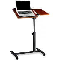 Relaxdays Table pour ordinateur portable, Support pour notebook, Rouge