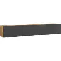 En.casa Table TV 'Lapinlahti' 180 x 31,5 x 29,5 cm chêne rustique / anthracite