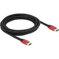 DeLOCK HDMI – HDMI (3 m), Câble vidéo, Rouge, Noir