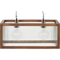 Beliani Lampe suspendue lumière bois naturel mangue plafonnier boho style industriel fait main accessoires maison