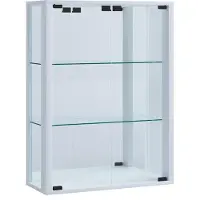 Hioshop Vitrine murale suspendue vitrine en verre vitrine murale vitrine en verre Udina miroir Vitrine murale suspendue vitrine en verre vitrine murale vitrine en verre Udina miroir