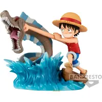 Banpresto One Piece Monkey D Luffy Vs Local Sea Monster Log Stories Figure 7 Cm Bleu
