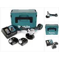 Makita DGA 517 RTJ meuleuse d'angle sans fil 18 V 125 mm sans balais + 2x batterie 5,0 Ah + chargeur + Makpac
