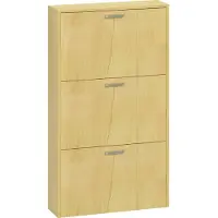 VCM bois, étagère, benne, étagère à chaussures, armoire à chaussures, benne à chaussures, 3, abattants, Sulos, M