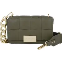 IDEAL OF SWEDEN , sac à main modèle Braided avec chaîne et bandoulière amovible de 115 cm, kaki