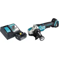 Makita DGA 520 RG1X1 Meuleuse d'angle sans fil 18 V 125 mm X-LOCK Brushless + 1x batterie 6,0 Ah + chargeur