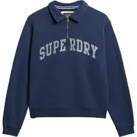 Superdry pour femme. W2012234A Athletic Essentials - Sweat à col roulé demi-zip marine (L), Casuel, Coton