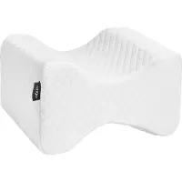 Nexxt Leg Cool Pillow Oreiller de genoux - Oreiller de sommeil latéral pour le lit - Oreiller ergonomique - soutient les hanches, les genoux et le dos - Housse lavable - Blanc