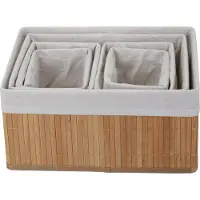 Relaxdays Set de 6 paniers de rangement (35 cm)