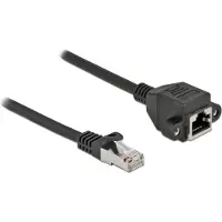DeLOCK Câble de rallonge réseau S/FTP, connecteur mâle RJ45 vers connecteur femelle, Cat.6A, 5 m, noir - Rallonge - Réseau