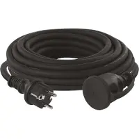 Emos Câble d'extension avec mise à la terre 1 prise noir 10 m (P01710) (10 m, CEE 7/4)