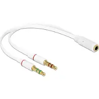 DeLOCK 65585 câble audio 0,2 m 2 x 3,5mm 3,5mm Blanc