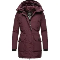 NAVAHOO Veste d’hiver violet foncé / noir / blanc
