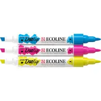 Talens Feutres - - Ecoline - Set couleurs primaires - 3 pièces - Pointe double