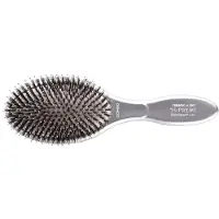 Olivia Garden Expert Care Oval Boar & Nylon Bristles Silver Brush Argenté