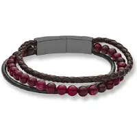 Police Pj26552blk.02 Necklace Argenté Homme