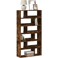 vidaXL Bibliothèque chêne fumé 100x33x187,5 cm bois d'ingénierie