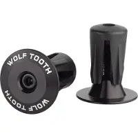 Wolf Tooth Aluminium Handlebar Plugs Noir