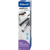 Pelikan Stylo plume o structure P480M, gris Corps rainuré, grip soft ergonomique (1x)
