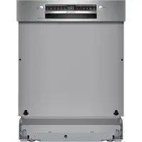 Bosch Série 4 SMI4ETS08E Lave-vaisselle semi-intégré, hauteur 81,5 cm, largeur 60 cm, acier brossé