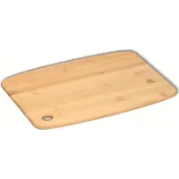 Alpina Planche À Découper En Bois De Bambou 30x23cm Avec Trou D'accrochage Beige