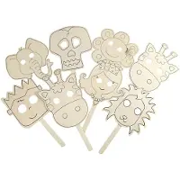 Creativ Company Versier je Houten Masker, 16st.