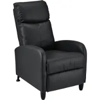 En.casa Fauteuil de relaxation Bregenz Fauteuil de relaxation 102x60x92 cm Fauteuil de télévision Fauteuil avec dossier réglable Fauteuil TV en similicuir Noir []