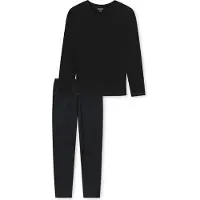 Schiesser Pyjama long 'UNCOVER Night' noir