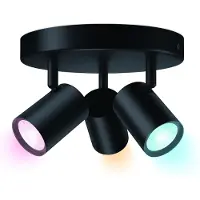 WiZ Connected WiZ 4 Spots Imageo Carré - Éclairage Coloré et Blanc - GU10 - Noir