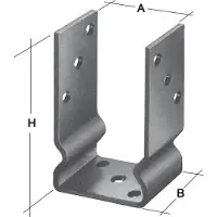GAH Alberts Support poteau ETA-10/0210 91x150x100x60mm Galvanisé à chaud