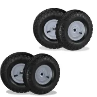 Relaxdays 4x roues-de-brouette (136 kg)