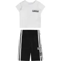 Adidas Originals Adibreak Shorts & Tee Set Blanc,Noir 0-3 Months Enfants