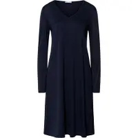 Hanro Chemise de nuit ' Cotton Silk ' bleu foncé
