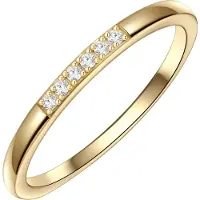 Glanzstücke Bague jaune d'or / transparent