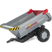 Rolly Toys RollyToys Anh?nger Halfpipe single für Tretfahrzeuge, mit Kippfunktion, grau/rot