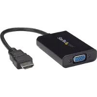 StarTech.com W/audio Hdmi To Vga Adapter Noir