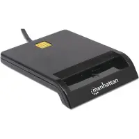 Manhattan Usb-a Contact Smart Card Reader External Card Reader Argenté