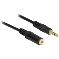DeLOCK - Rallonge de câble audio - mini-phone stereo 3.5 mm femelle pour mini-phone stereo 3.5 mm mâle - 1 m - noir